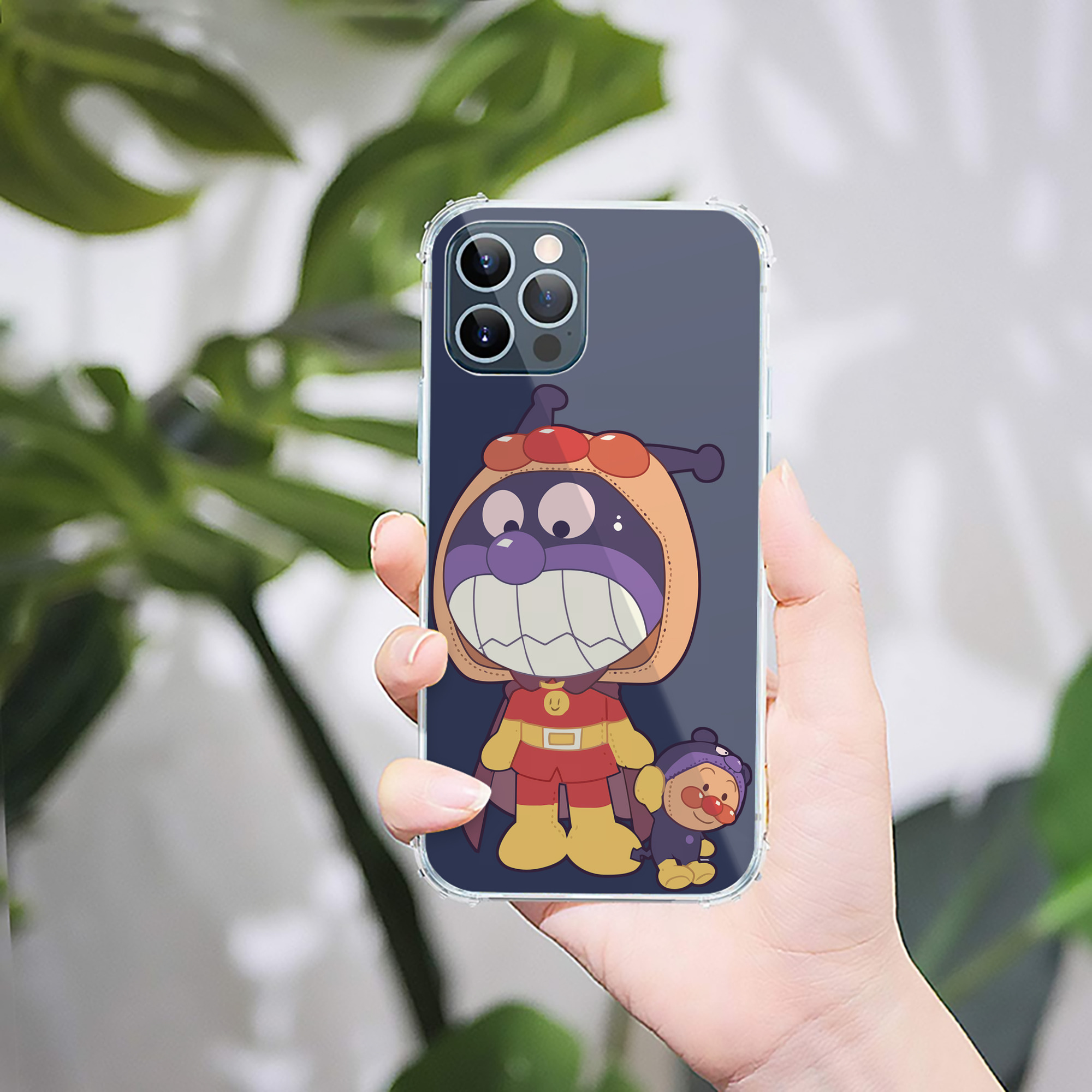 （画像用） アンパンマン Anpanman 【iPhone 12シリーズ対応】透明スマホケース（クリアソフトケース）